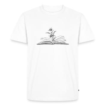 Livre de fleurs - T-shirt Premium bio Homme - blanc - Devant - Nico (187cm)