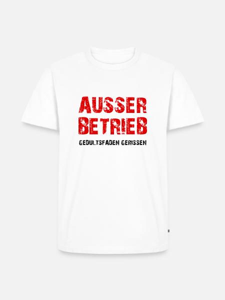 AUSSER BETRIEB - Männer Premium Bio T-Shirt - Weiß