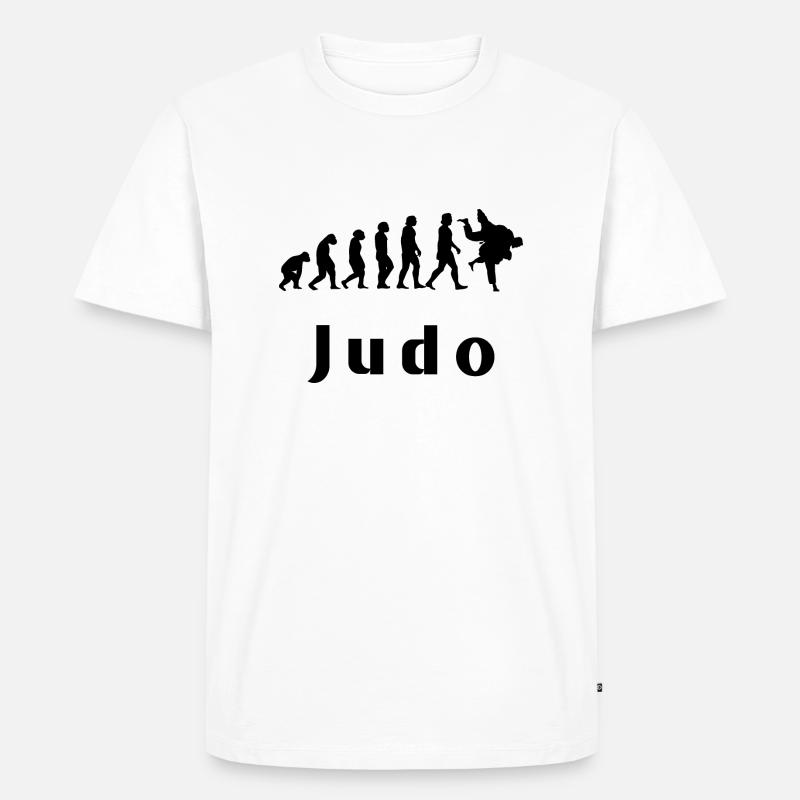 Evolution of Judo - Männer Premium Bio T-Shirt - Weiß