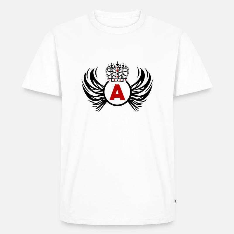 wappen A - Männer Premium Bio T-Shirt - Weiß