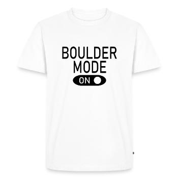 Bouldering Climbing Climbing - Men's Premium Organic T-Shirt - white - Front - Nico (187cm)