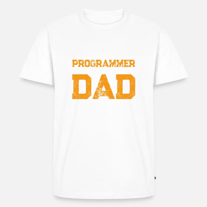 Programmer Dad - Männer Premium Bio T-Shirt - Weiß