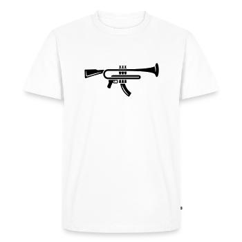 Trumpet Rifle - Men's Premium Organic T-Shirt - white - Front - Nico (187cm)