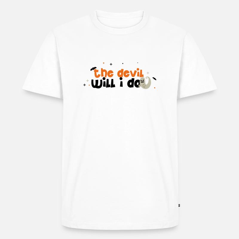 the devil will i do - Männer Premium Bio T-Shirt - Weiß