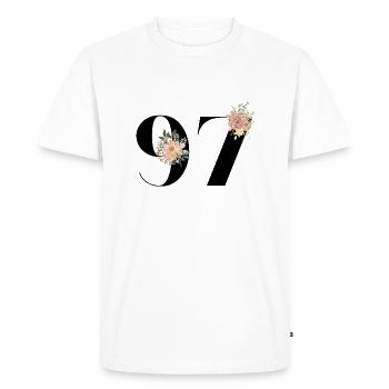 97th Anniversary Flowers (Gift of 97 years) - Men's Premium Organic T-Shirt - white - Front - Nico (187cm)
