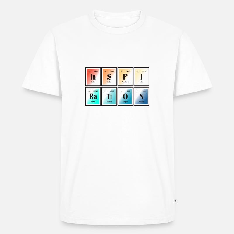 Inspiration | Periodensystem der Elemente - Männer Premium Bio T-Shirt - Weiß