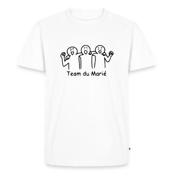 Team du Marié - EVG - T-shirt Premium bio Homme - blanc - Devant - Nico (187cm)