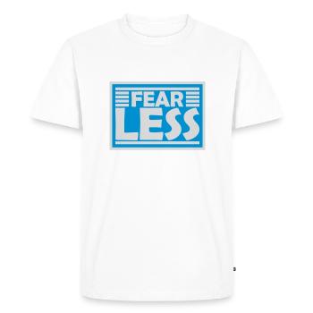 fearless Text Quote Design - Men's Premium Organic T-Shirt - white - Front - Nico (187cm)