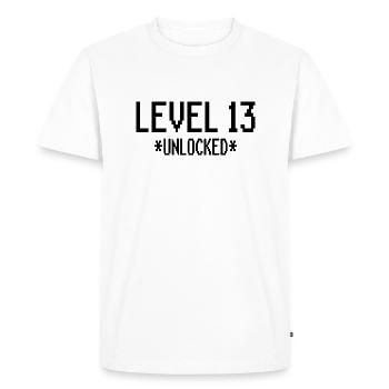 13e anniversaire Gamer Gaming - T-shirt Premium bio Homme - blanc - Devant - Nico (187cm)