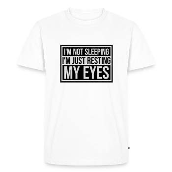 je ne dors pas Citation - T-shirt Premium bio Homme - blanc - Devant - Nico (187cm)