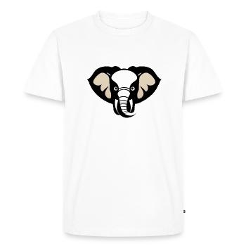 Petit éléphant Dessin animé Aventure mignonne 15 - T-shirt Premium bio Homme - blanc - Devant - Nico (187cm)