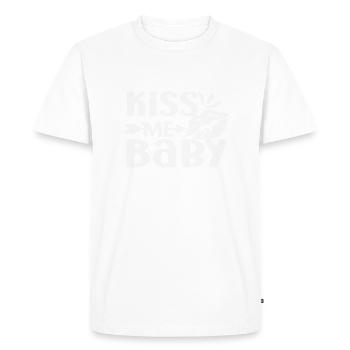 Embrasse-moi bébé - T-shirt Premium bio Homme - blanc - Devant - Nico (187cm)