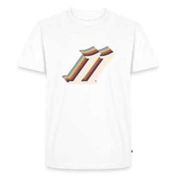 11th anniversary vintage - Men's Premium Organic T-Shirt - white - Front - Nico (187cm)