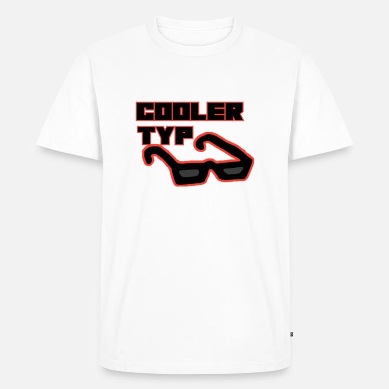 Cooler Typ - Männer Premium Bio T-Shirt - Weiß