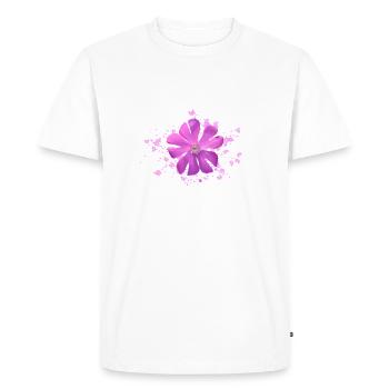 pink flower pink flower - Men's Premium Organic T-Shirt - white - Front - Nico (187cm)
