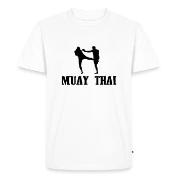 Muay Thai - Men's Premium Organic T-Shirt - white - Front - Nico (187cm)