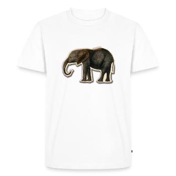 Éléphant avec du ruban adhésif - T-shirt Premium bio Homme - blanc - Devant - Nico (187cm)