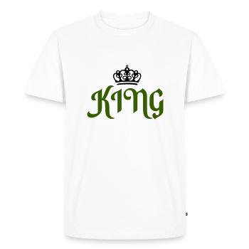 King - Men's Premium Organic T-Shirt - white - Front - Nico (187cm)