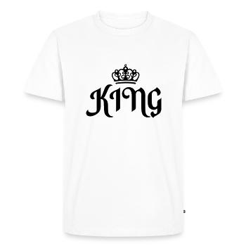 Roi - T-shirt Premium bio Homme - blanc - Devant - Nico (187cm)