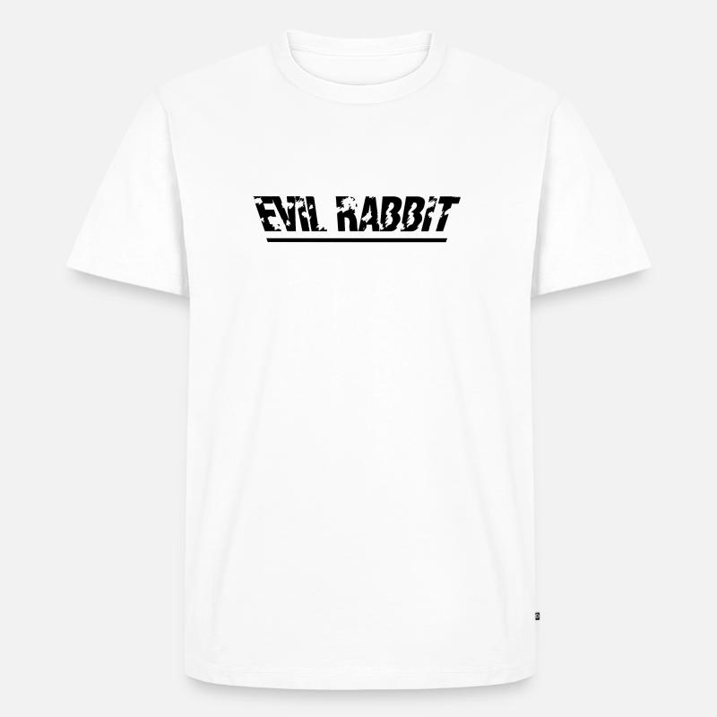 Evil rabbit - Männer Premium Bio T-Shirt - Weiß