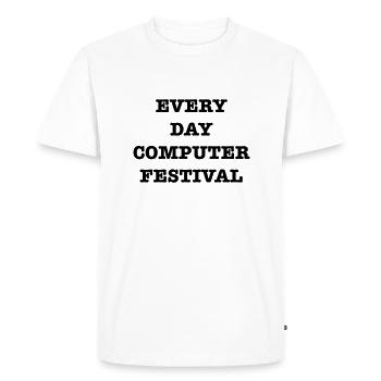 EveryDayComputerFestival - Men's Premium Organic T-Shirt - white - Front - Nico (187cm)