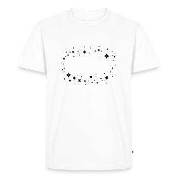 Cadre nuage scintillant - T-shirt Premium bio Homme - blanc - Devant - Nico (187cm)