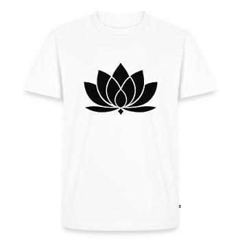 Zen Black Lotus : minimaliste et élégant - T-shirt Premium bio Homme - blanc - Devant - Nico (187cm)