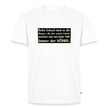 Farmer Saying - Men's Premium Organic T-Shirt - white - Front - Nico (187cm)