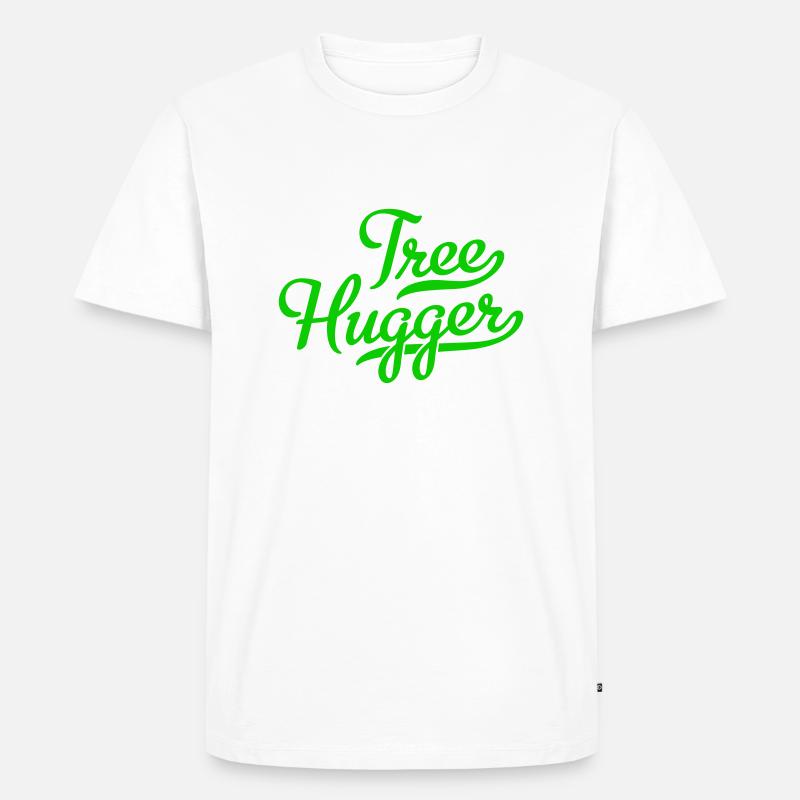 Tree Hugger - Männer Premium Bio T-Shirt - Weiß