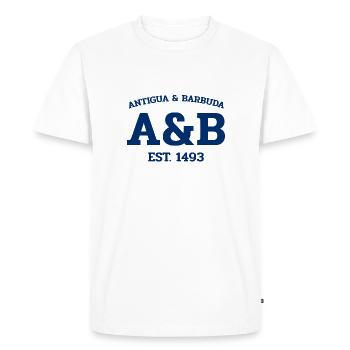 Antigua and Barbuda - St John's - West Indies - Men's Premium Organic T-Shirt - white - Front - Nico (187cm)