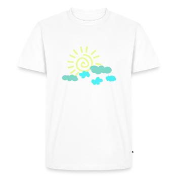 Soleil Ciel - T-shirt Premium bio Homme - blanc - Devant - Nico (187cm)