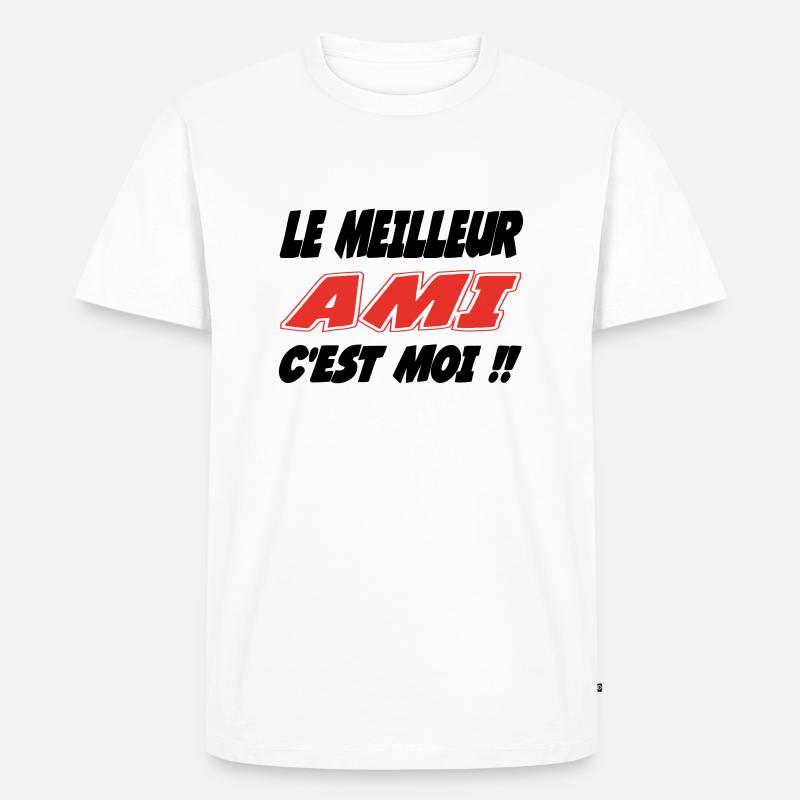 Der beste FREUND bin ich!! - Männer Premium Bio T-Shirt - Weiß