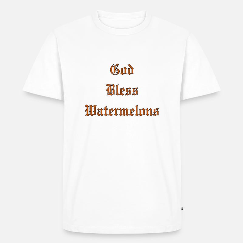 GodBlessWatermelons - Männer Premium Bio T-Shirt - Weiß