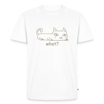 Chat Quoi ? - T-shirt Premium bio Homme - blanc - Devant - Nico (187cm)