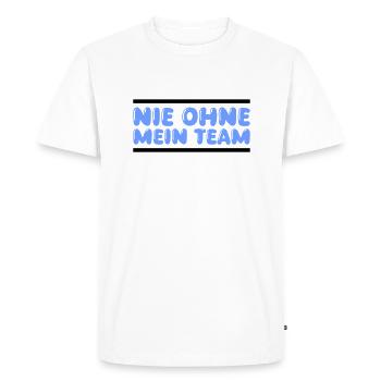 équipe - T-shirt Premium bio Homme - blanc - Devant - Nico (187cm)