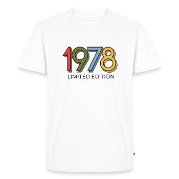 Vintage 1978 Limited Edition - Men's Premium Organic T-Shirt - white - Front - Nico (187cm)