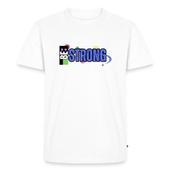 Be Strong - Men's Premium Organic T-Shirt - white - Front - Nico (187cm)