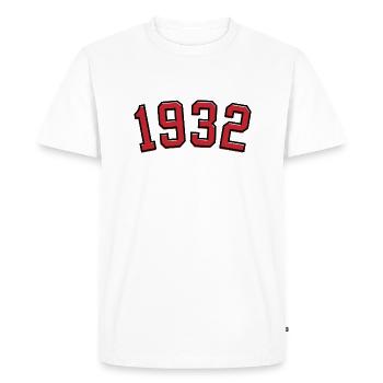 Année de naissance sport 1932 - T-shirt Premium bio Homme - blanc - Devant - Nico (187cm)
