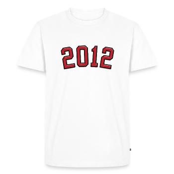 Année de naissance sport 2012 - T-shirt Premium bio Homme - blanc - Devant - Nico (187cm)