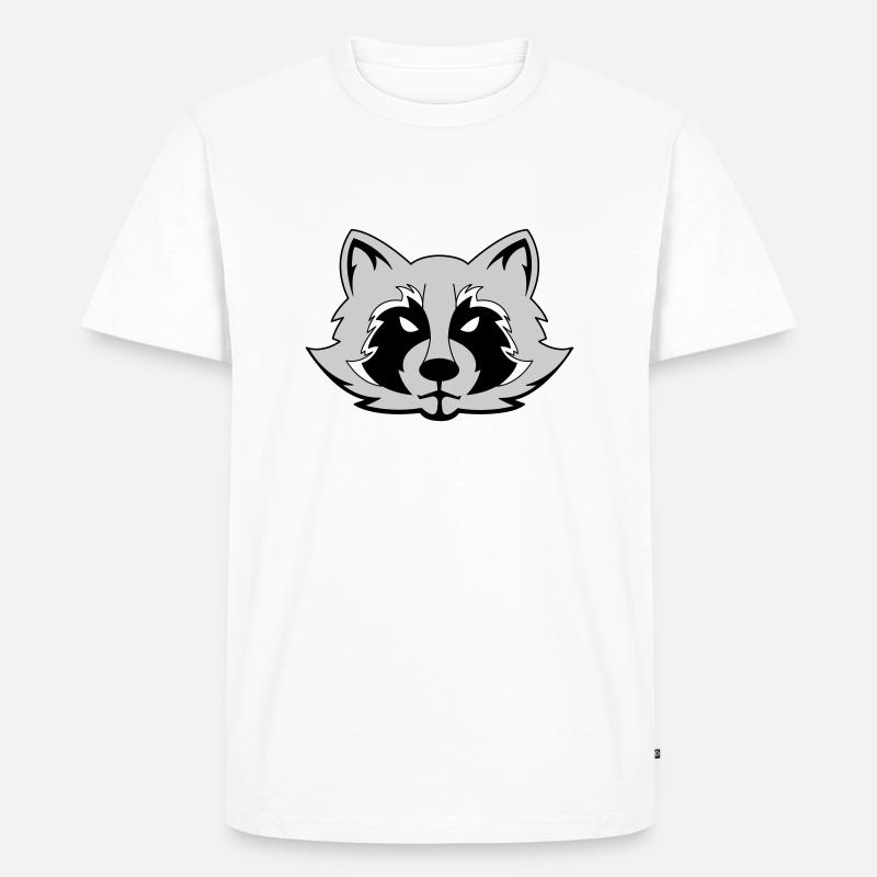 Waschbär - Männer Premium Bio T-Shirt - Weiß