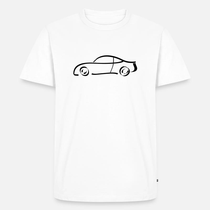 Auto - Männer Premium Bio T-Shirt - Weiß