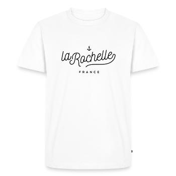 La Rochelle - France - T-shirt Premium bio Homme - blanc - Devant - Nico (187cm)