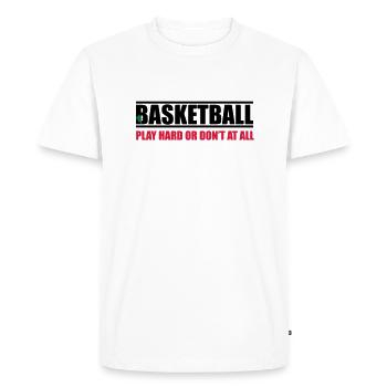 basketball_17 - T-shirt Premium bio Homme - blanc - Devant - Nico (187cm)