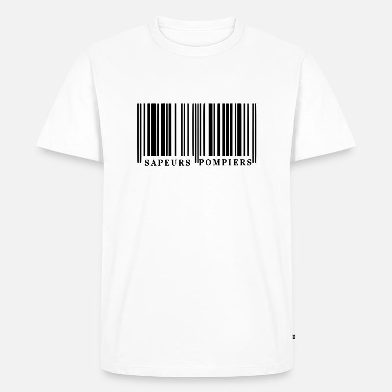 Barcode SP1 - Männer Premium Bio T-Shirt - Weiß