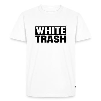 White Trash - T-shirt Premium bio Homme - blanc - Devant - Nico (187cm)