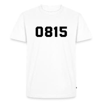0815 - Men's Premium Organic T-Shirt - white - Front - Nico (187cm)