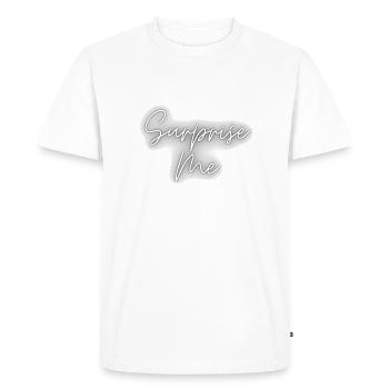 Surprise me - Men's Premium Organic T-Shirt - white - Front - Nico (187cm)
