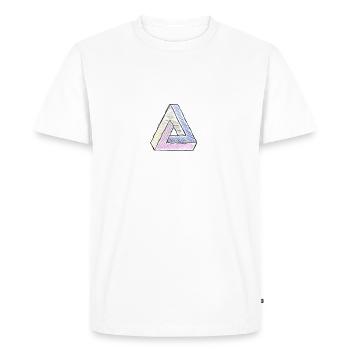 Triangle de Penrose triangle impossible en bande dessinée - T-shirt Premium bio Homme - blanc - Devant - Nico (187cm)