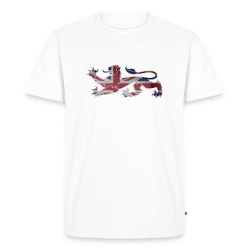 Angleterre, drapeau, écussons, drapeau anglais, Royaume-Uni - T-shirt Premium bio Homme - blanc - Devant - Nico (187cm)