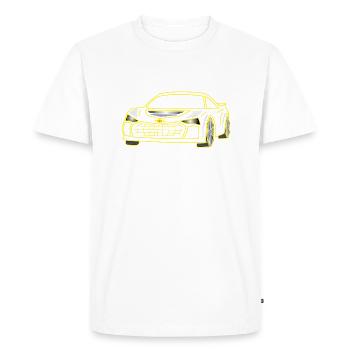 voiture, voiture - T-shirt Premium bio Homme - blanc - Devant - Nico (187cm)